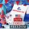 4 Pieces 4th of July Wooden Block Patriotic American Wood Sign Independence Day Tiered Tray Decorations Patriotic Wood Decor for Home Table Decoration, 4 Sizes